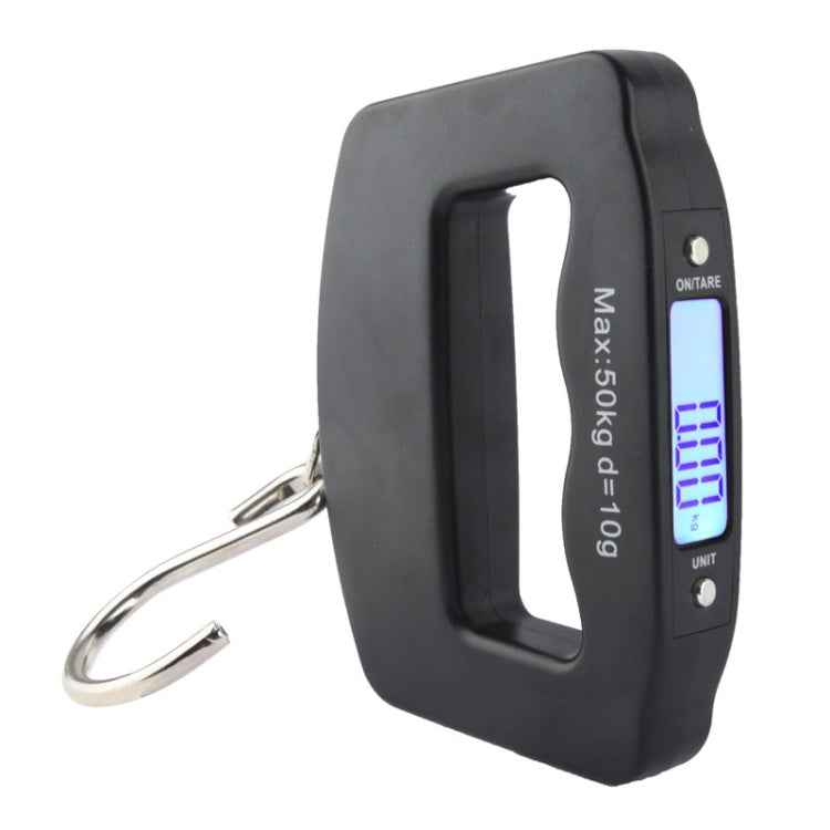 50kgx10g LCD Electronic Travel Luggage Hook Weight Scale, 50kgx10g