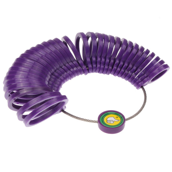 Finger Size Measuring Tool with 33 Plastic Finger Rings Set