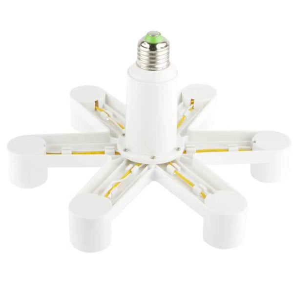 Lamp Holder Converter E27 1 Turn 7 (E27) Lamp Holder Bulb Adapter Converter(White)