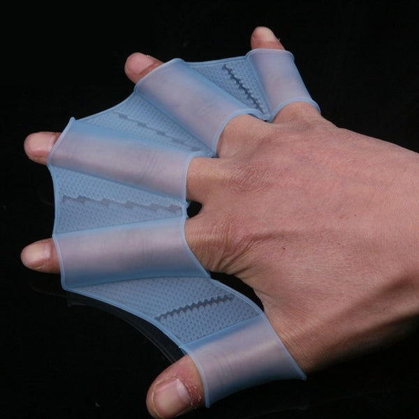 Silicone Swimming Web Fins Hand Flippers Training Gloves, M