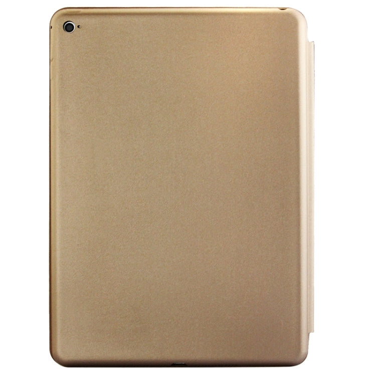 3-fold Naturally Treated Smart Leather Case with Sleep / Wake-up Function & Holder for iPad Air 2