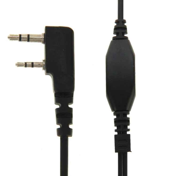 Throat control Transceiver Earpiece Headset for Walkie Talkies, 3.5mm + 2.5mm Plug(Black)