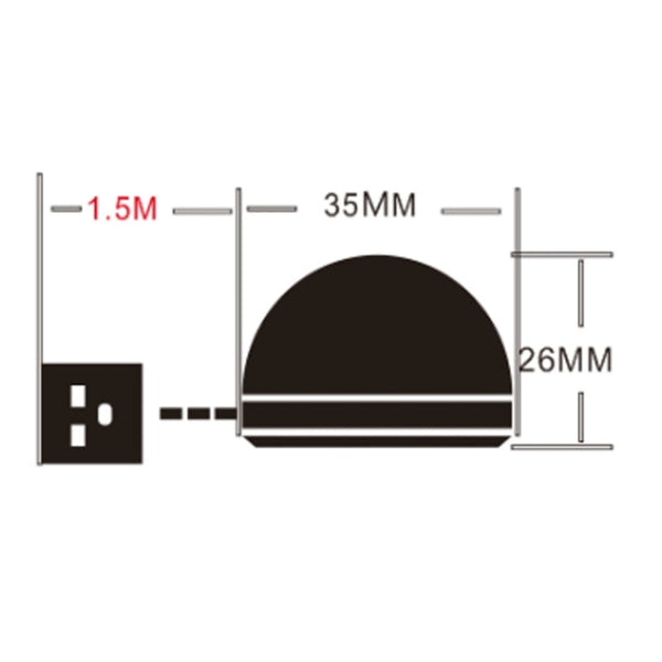 USB-2W 5V 140-150Lumens 6 LED