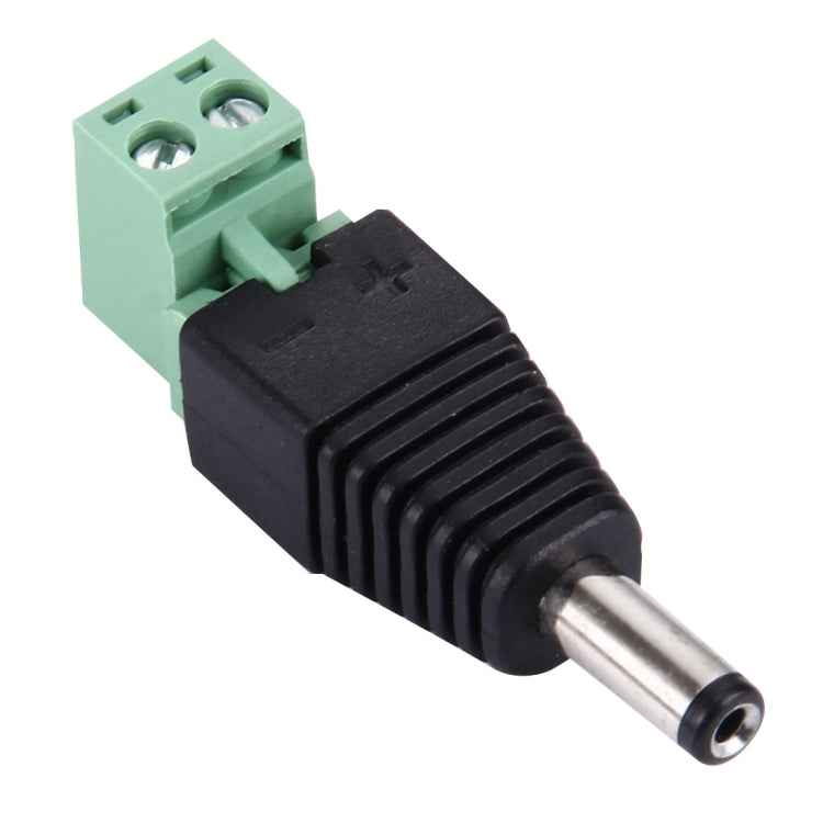 5 PCS 5.5 x 2.1mm DC Power Male Connector for CCTV Camera