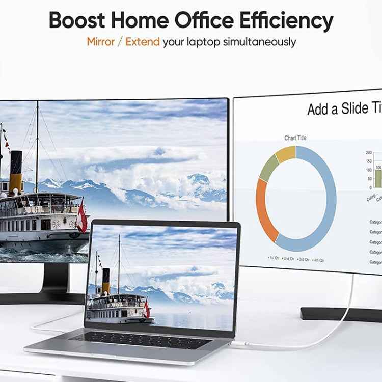 Mini DisplayPort to HDMI Male Cable, Length: 1.5m(White)