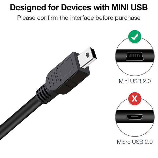 USB 2.0 AM to Mini 5pin USB Cable, Length: 1.5m