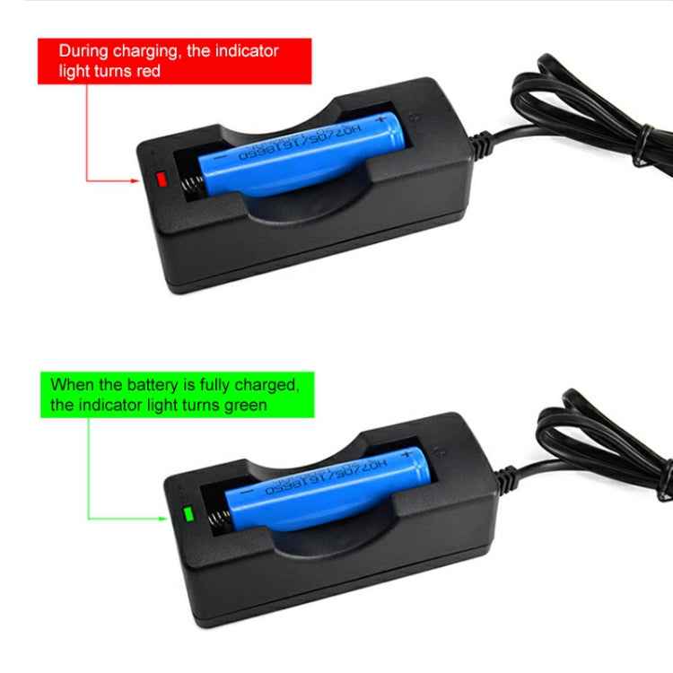 Battery Charger for 18650, Output: 4.2V/ 650mA, US Plug(Black)