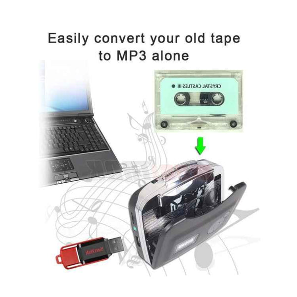Ezcap 230 Cassette Tape to MP3 Converter Capture Audio Music Player(Black)