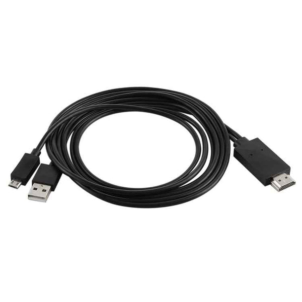 1.8m Multi Use Micro USB MHL to HDMI HDTV Adapter Cable, Support 1080P Full HD Output(Black)