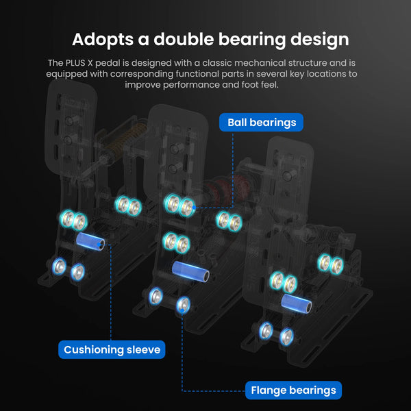 SIMSONN Black Plus X Simracing Pedals Sim Racing Simulator Pedal Pressure Load Cell HE Hydraulic Pedal for PC Cockpit Pedal