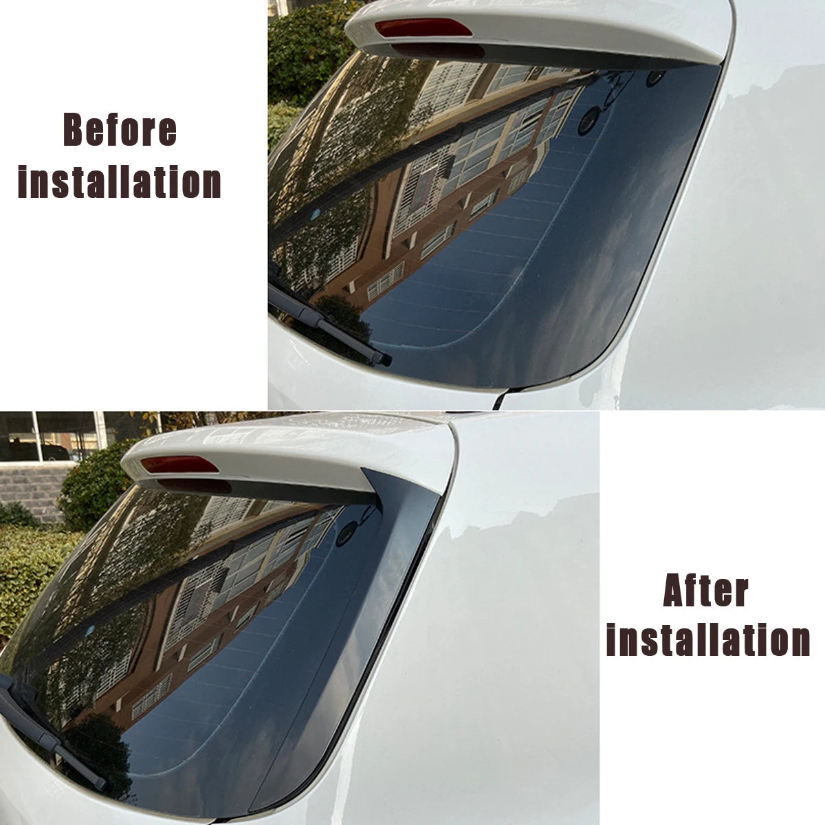 For Volkswagen For VW Tiguan MK1 Glossy Black Car Rear Window Side Spoiler Canard Splitter Trim Spoilers Replacement 2007-2016