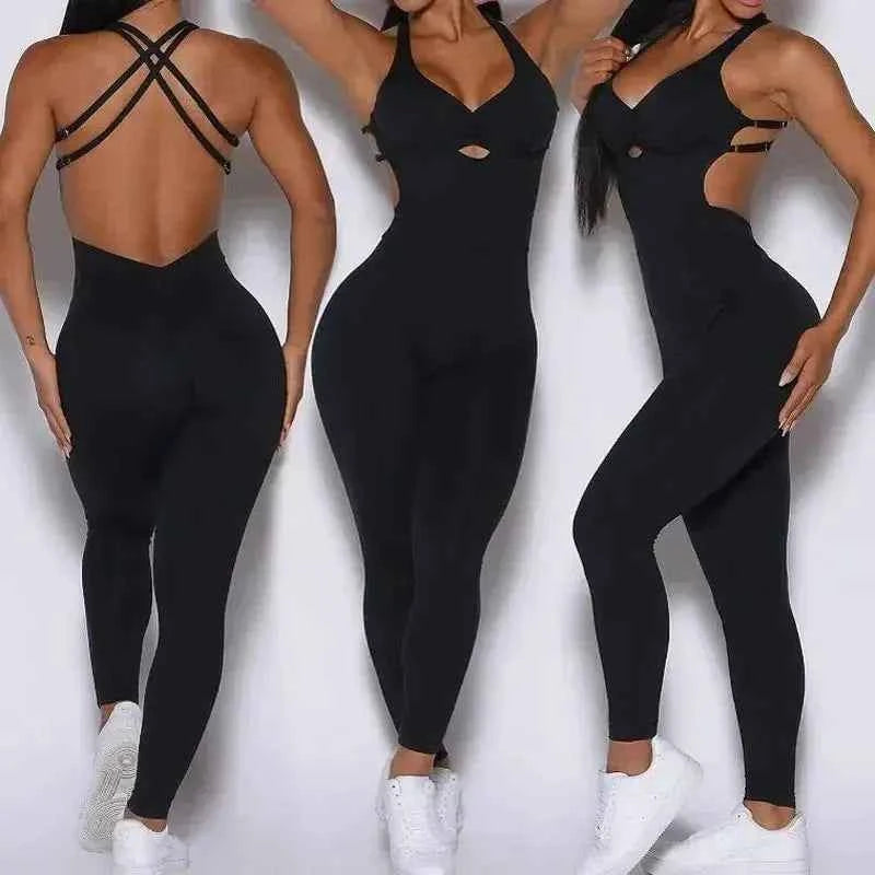 Bobicloudestock Yoga Jumpsuit Women Adjustable Bodysuit