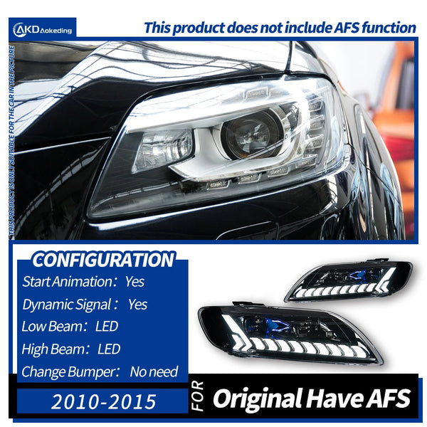 AKD Car Styling Head Lamp for Audi Q7 Headlights 2006-2015 Q7 LED Headlight Projector Lens DRL Animation Automotive Accessories