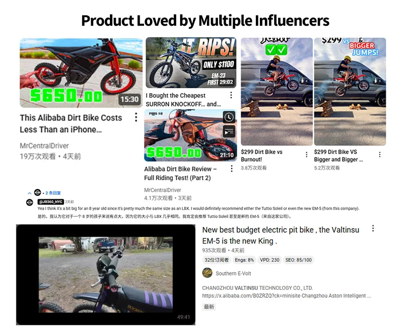 VALTINSU EM-5 48V 2500 W Off-Road Electric Dirt Bike All Terrain Electric Pit Bike