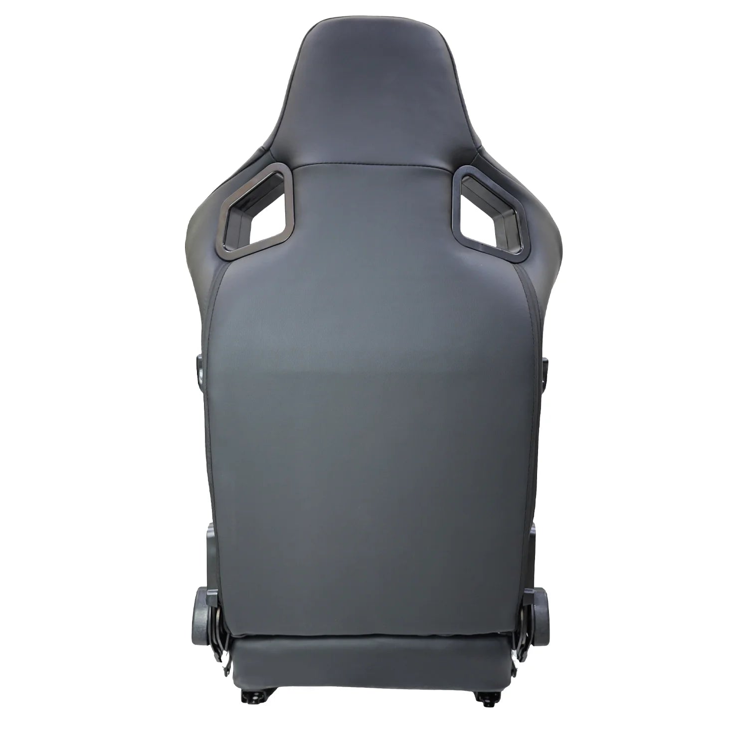 JIABEIR 1041 Universal Slider Quick Release Black Leather Bucket Racing Seats