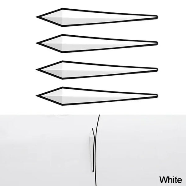 4pcs Car Antis-scratch Protective Sticker Body Bumper Anti-collision Protection  Door Rearview Mirror Edge Guard Rubber Strip