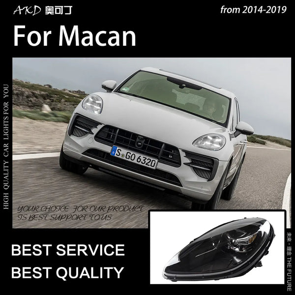 AKD Car Styling Head Lamp for Porsche Macan Headlights 2014-2019 Macan S LED Headlight Projector Lens Drl Automotive Accessories