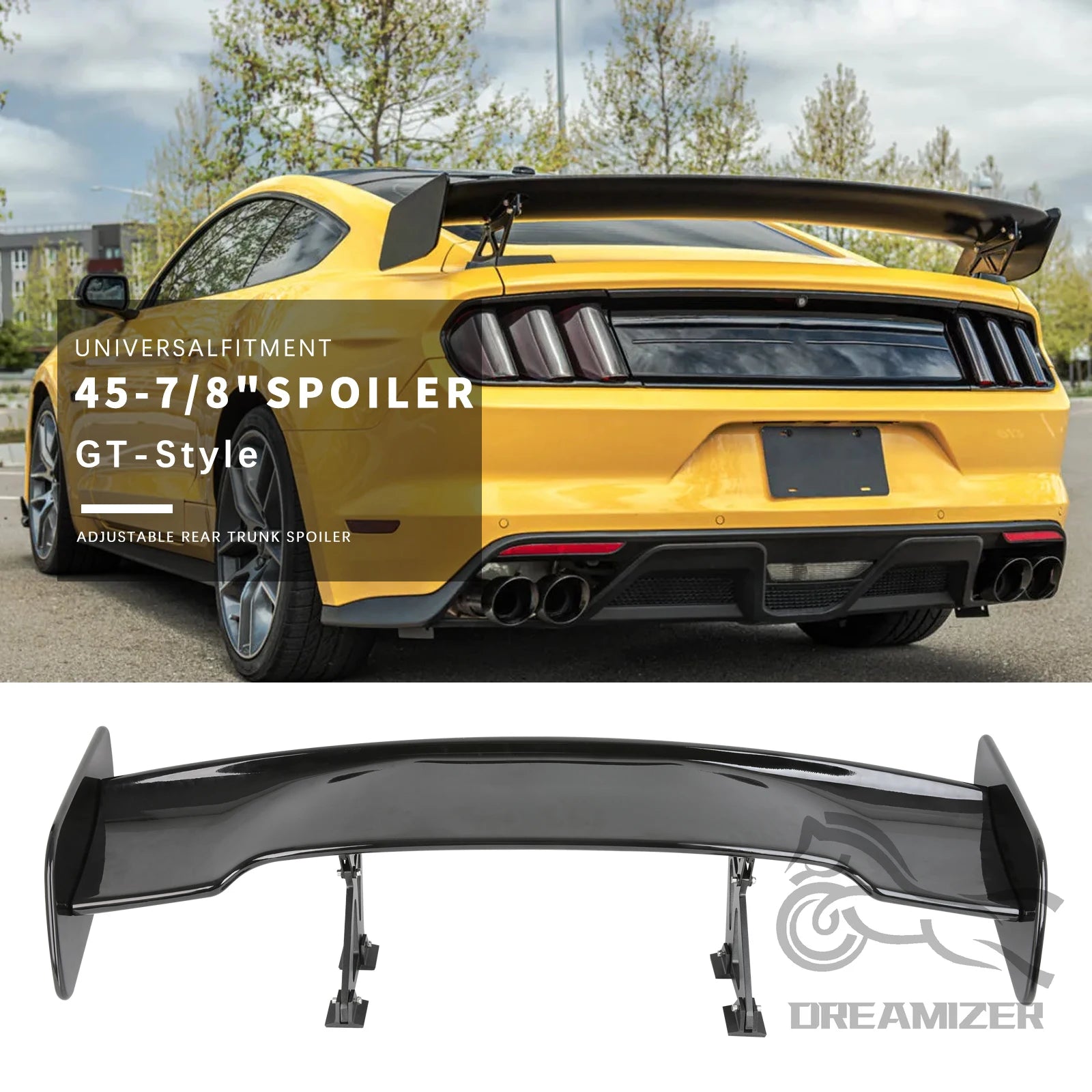 Universal GT Style Rear Spoiler Wing Tail Air Dam For 99% Sedan Body Kit Decoration Racing Car Tuning Accessories