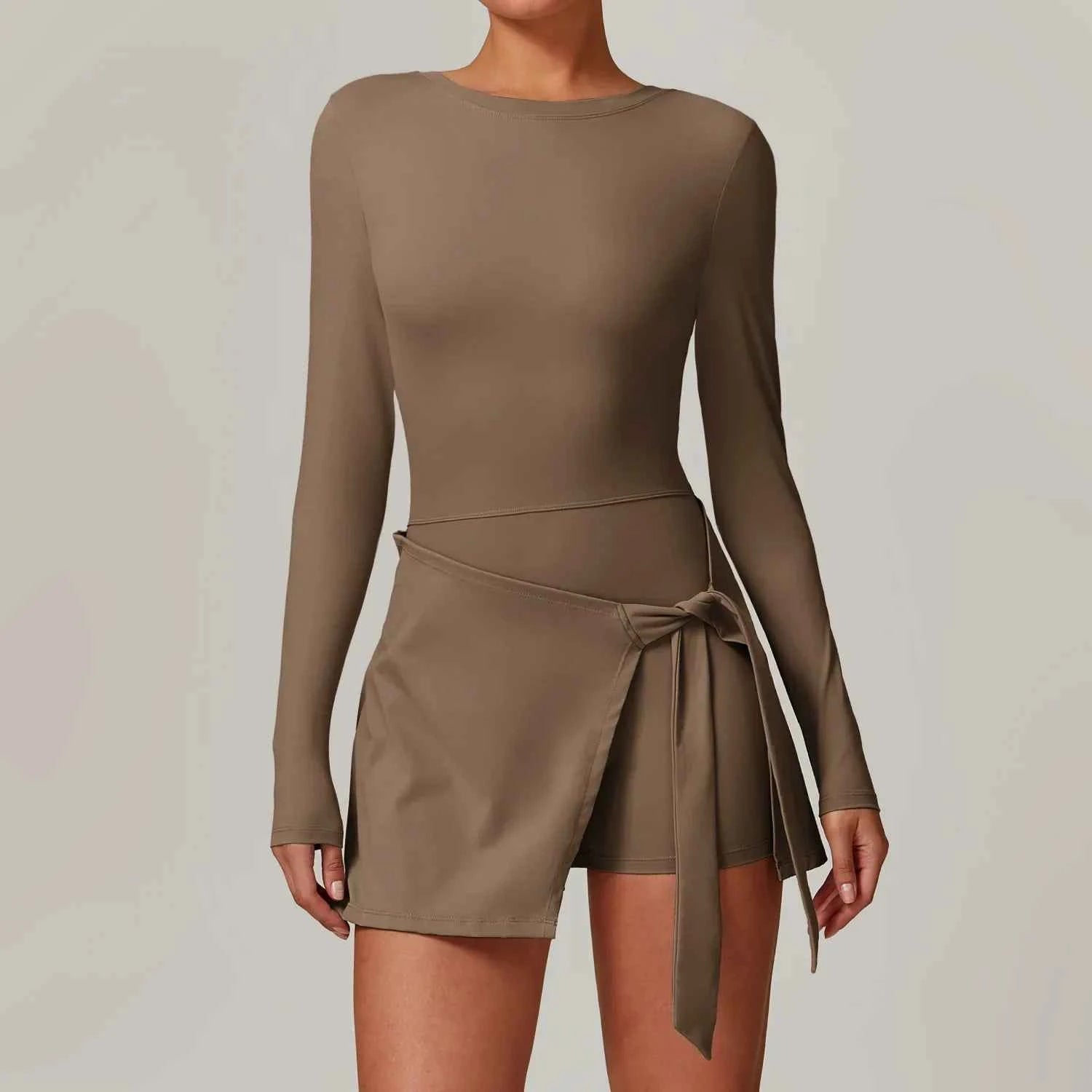 SwelteringCN Women Yoga Jumpsuit Long Sleeve Romper Elite