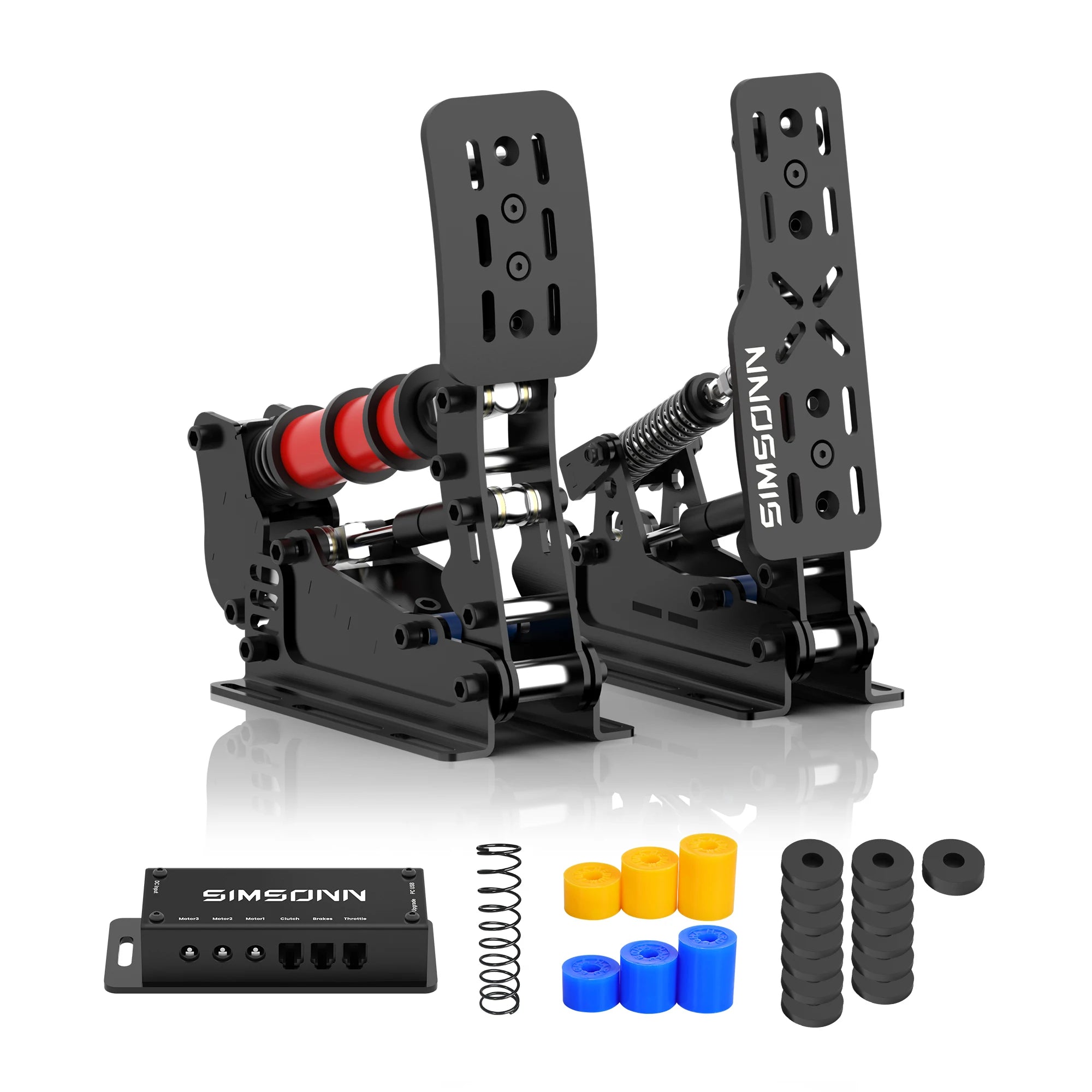 SIMSONN Plus X Simracing Pedals PC Sim Racing Simulator Pedal Load Cell Hydraulic Pedal Support VAM VAM RPO Vibration Motor