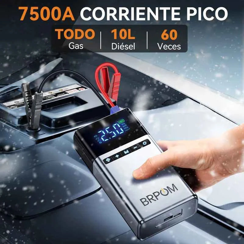BRPOM Portable Car Jump Starter With Air Compressor 150 PSI