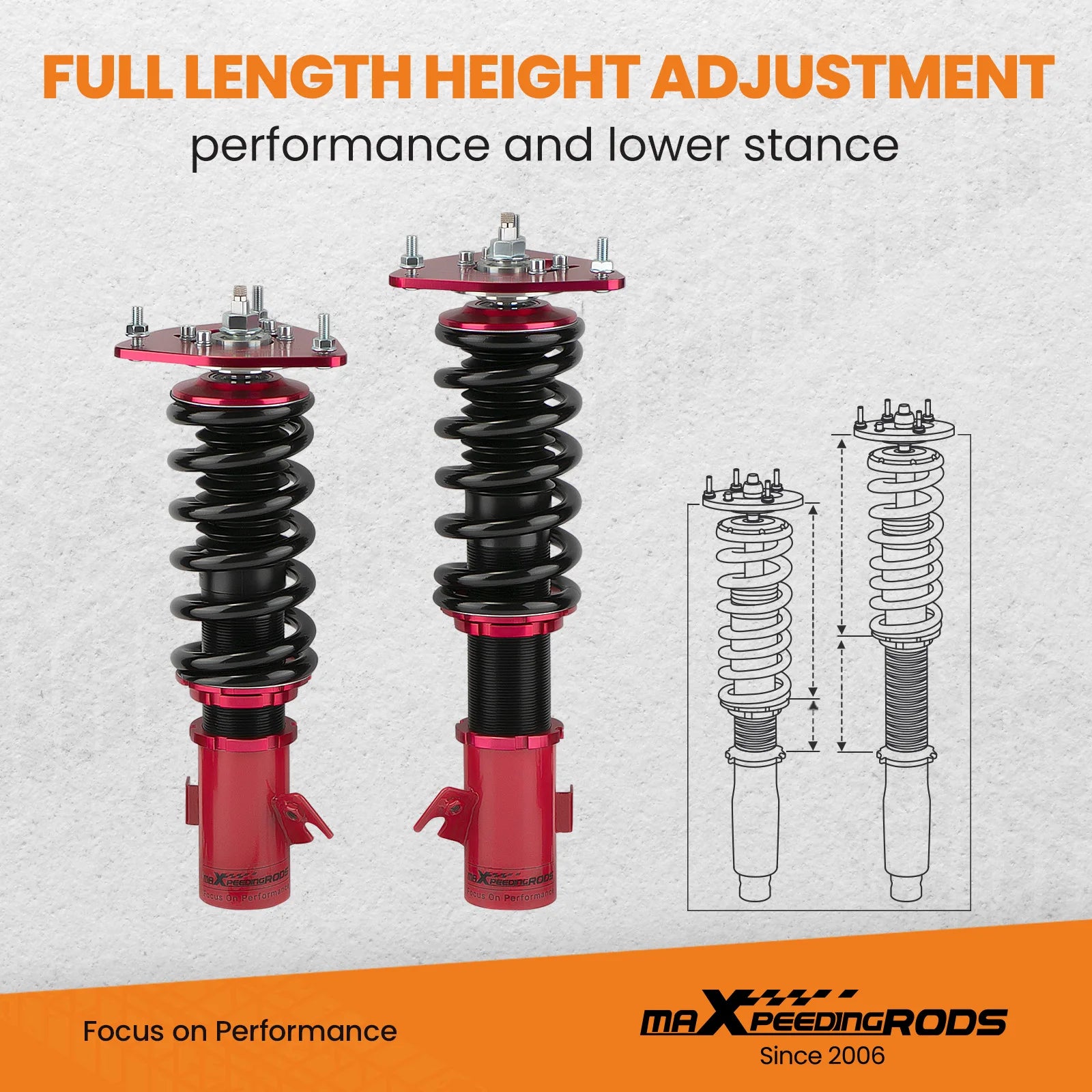 Racing Coilovers 24 Step Damper Kit For Subaru Impreza WRX 00-07 Forester 03-08