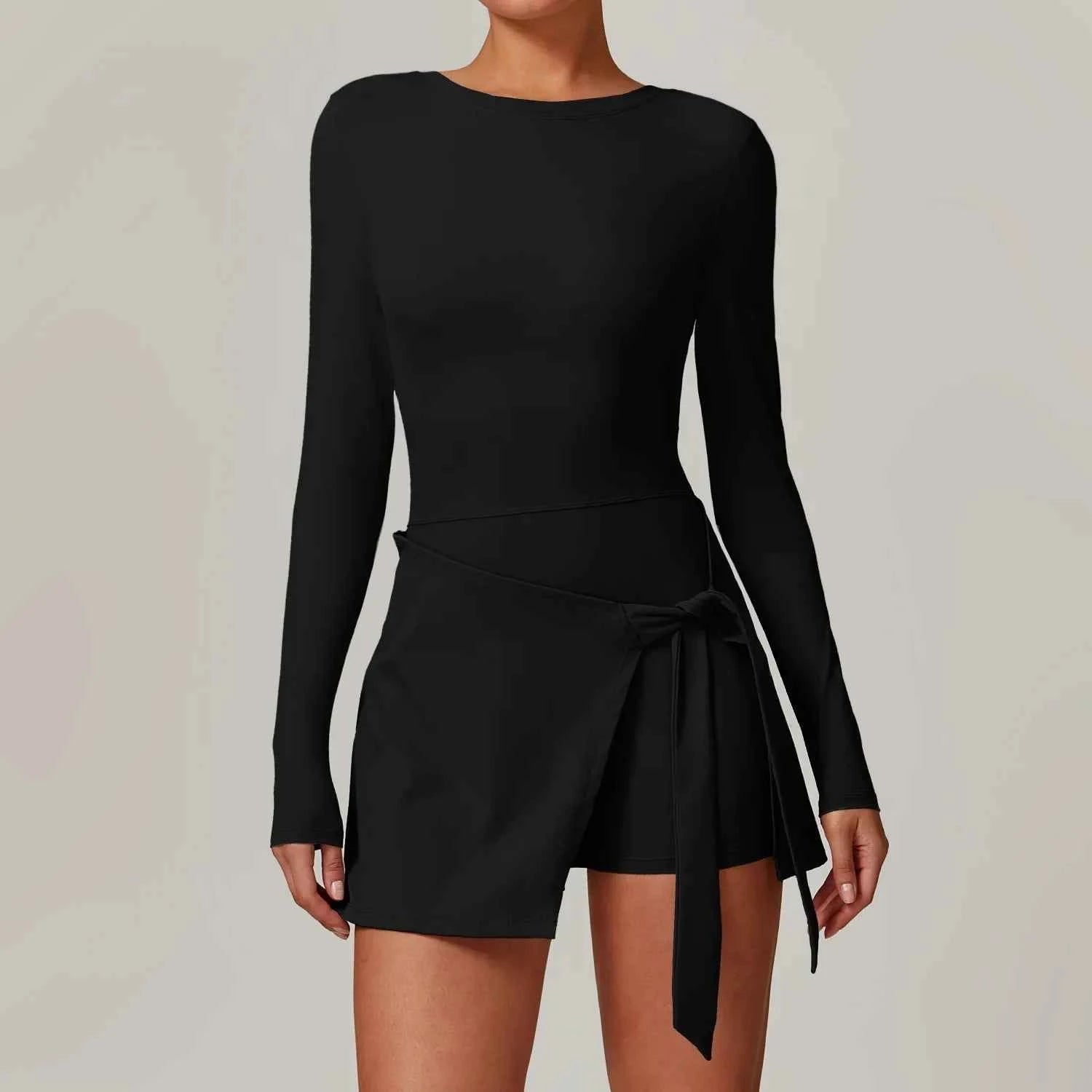 SwelteringCN Women Yoga Jumpsuit Long Sleeve Romper Elite