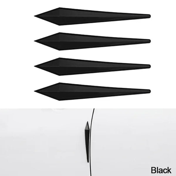 4pcs Car Antis-scratch Protective Sticker Body Bumper Anti-collision Protection  Door Rearview Mirror Edge Guard Rubber Strip