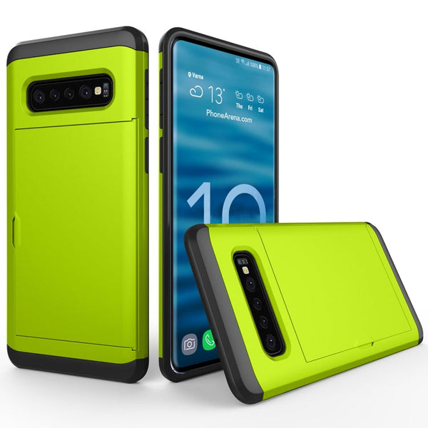 Shockproof Rugged Armor Protective Case for Galaxy S10+, with Card Slot