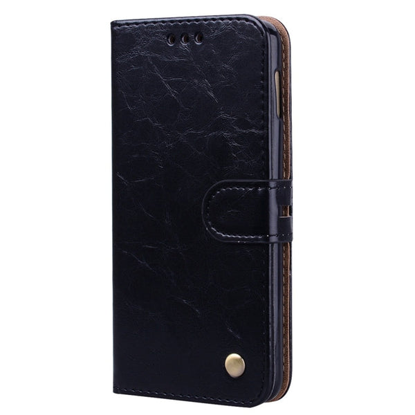 Business Style Oil Wax Texture Horizontal Flip Leather Case for Galaxy S10 E, with Holder & Card Slots & Wallet