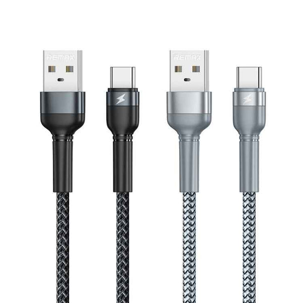 REMAX RC-124a 1m 2.4A USB to USB-C / Type-C Aluminum Alloy Braid Fast Charging Data Cable