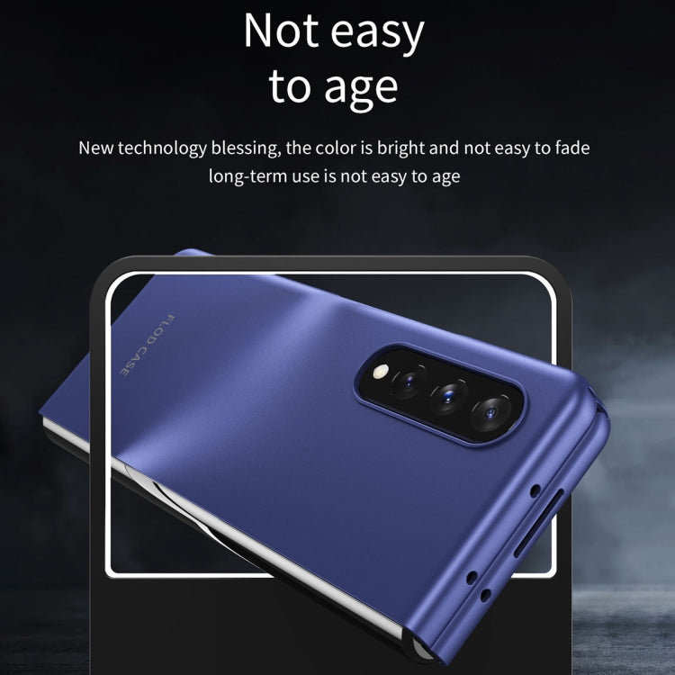 For Samsung Galaxy Z Fold3 5G Skin Feel Frosted Electroplating Foldable PC Protective Case