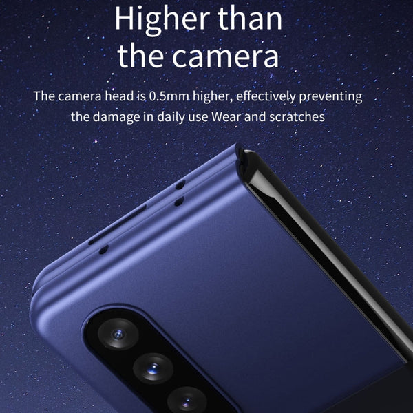 For Samsung Galaxy Z Fold3 5G Skin Feel Frosted Electroplating Foldable PC Protective Case