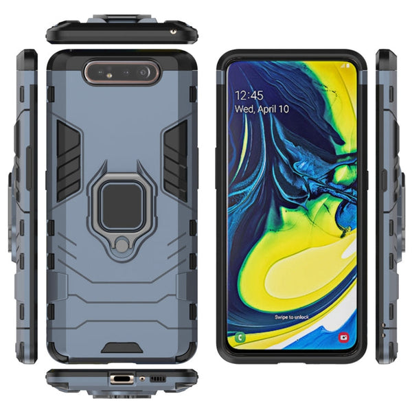 PC + TPU Shockproof Protective Case for Galaxy A80 / A90, with Magnetic Ring Holder