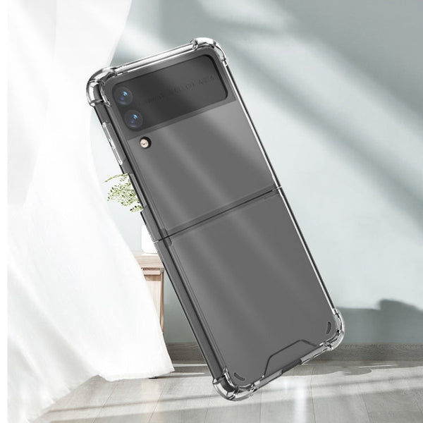 For Samsung Galaxy Z Flip4 Shock-resistant Transparent Acrylic TPU Phone Case