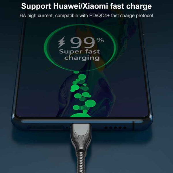 ADC-009 USB-C / Type-C to USB-C / Type-C Zinc Alloy Hose Fast Charging Data Cable, Cable Length: 1m, USB-C / Type-C to USB-C / Type-C