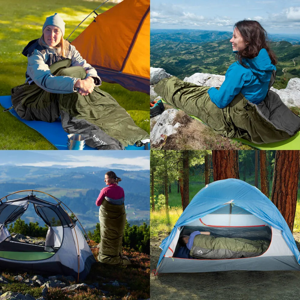 Night Cat Lightweight Backpacking Sleeping Bag for Adults - 3 Seasons