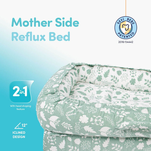 baby plus Mother Side Baby Reflux Bed - Green