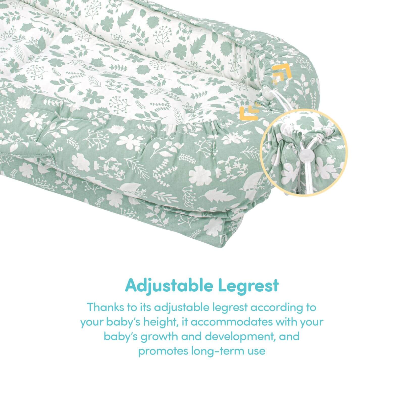 baby plus Mother Side Baby Reflux Bed - Green