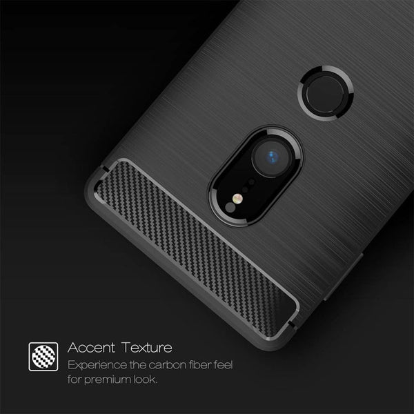 For Sony Xperia XZ2 Brushed Texture Carbon Fiber Shockproof TPU Protective Back Case