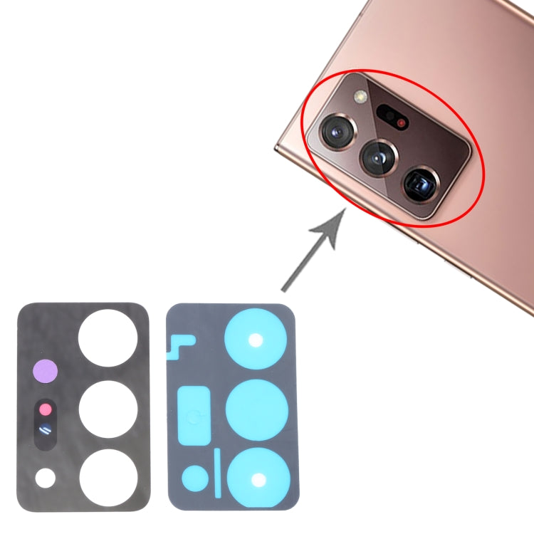 For Samsung Galaxy Note20 Ultra 5G SM-N986 10pcs Back Camera Lens