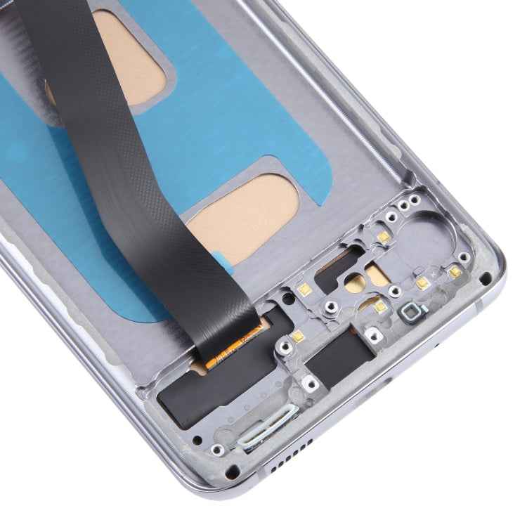 TFT LCD Screen For Samsung Galaxy S20 SM-G980 Digitizer Full Assembly with Frame,Not Supporting Fingerprint Identification(Grey)