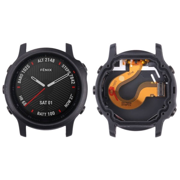 LCD Screen and Digitizer Full Assembly With Frame for Garmin Fenix 6S