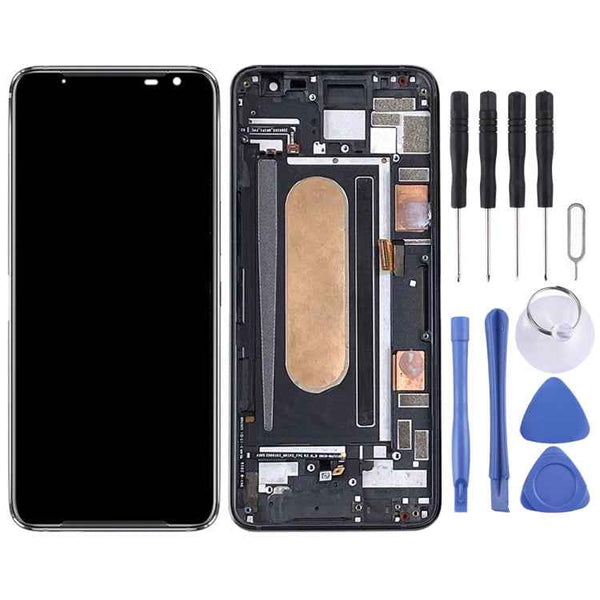Original OLED LCD Screen for Asus ROG Phone 3 ZS661KS I003DD Digitizer Full Assembly with Frame（Black)