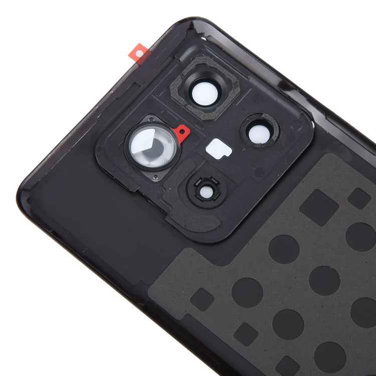 For OnePlus 10T Battery Back Cover with Camera Lens Cover(Black)