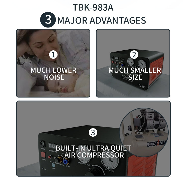 TBK-983A Built-in Pump Glue Dispenser Fully Automatic Glue Filling Machine, US Plug, TBK-983A (EU Plug), TBK-983A (US Plug)