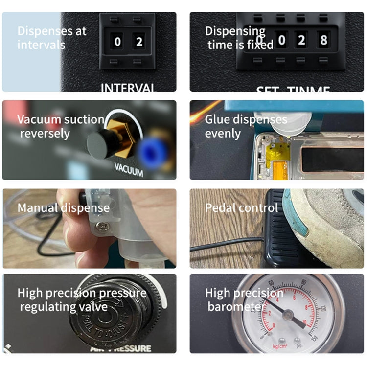 TBK-983A Built-in Pump Glue Dispenser Fully Automatic Glue Filling Machine, US Plug, TBK-983A (EU Plug), TBK-983A (US Plug)