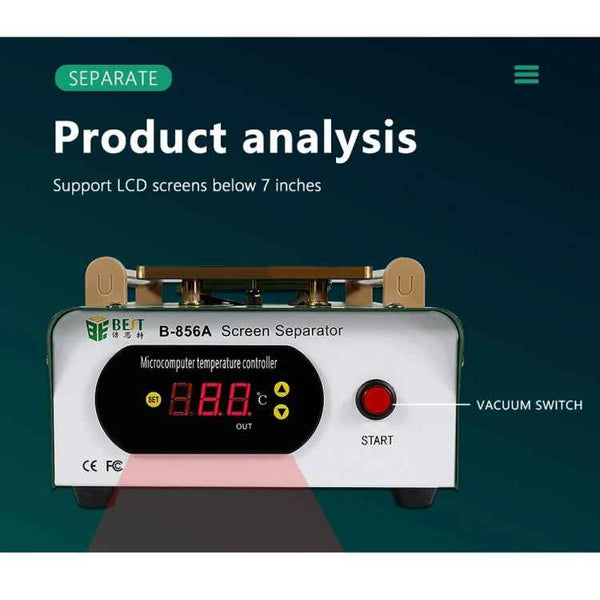 BST-B-856A AC 220V Electrical Vacuum Pump LCD Screen Separator, EU Plug, BST-B-856A, EU Plug, BST-B-856A, UK Plug, BST-B-856A, US Plug