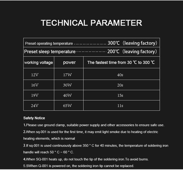 Sequre SQ-001 65W Portable Soldering Iron Kit
