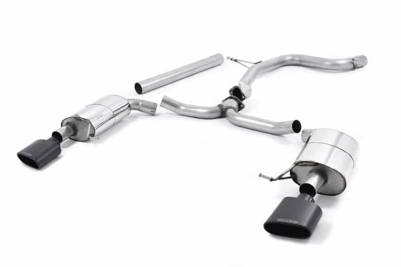 Milltek Seat Leon ST Cupra 280 & 290 2.0 TSI (15-17) Cat-Back Exhaust – Non-Resonated- Cerakote Black Oval Tips